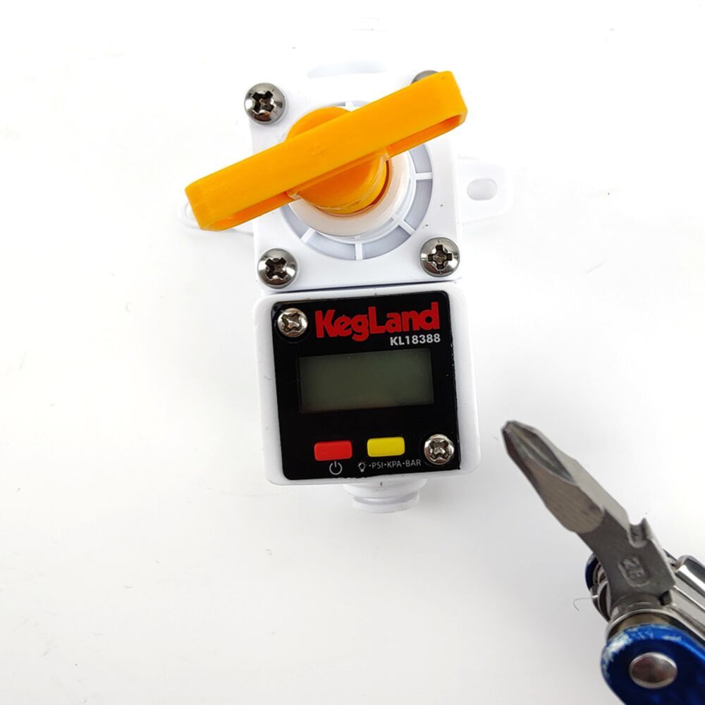 Mini Gauge 0-90psi for Integrated Blowtie and In-line regulators - Digital Illuminated - All Things Fermented | Home Brew Supplies Shop Wellington Kapiti NZ