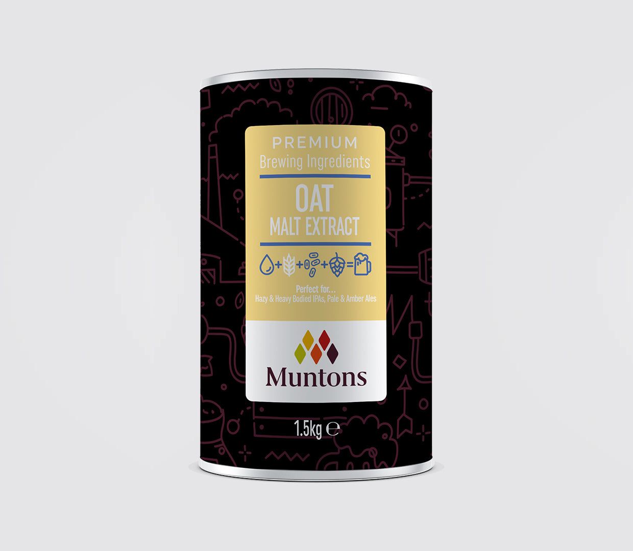 Muntons Oat Malt Extract 1.5kg - All Things Fermented | Home Brew Supplies Shop Wellington Kapiti NZ