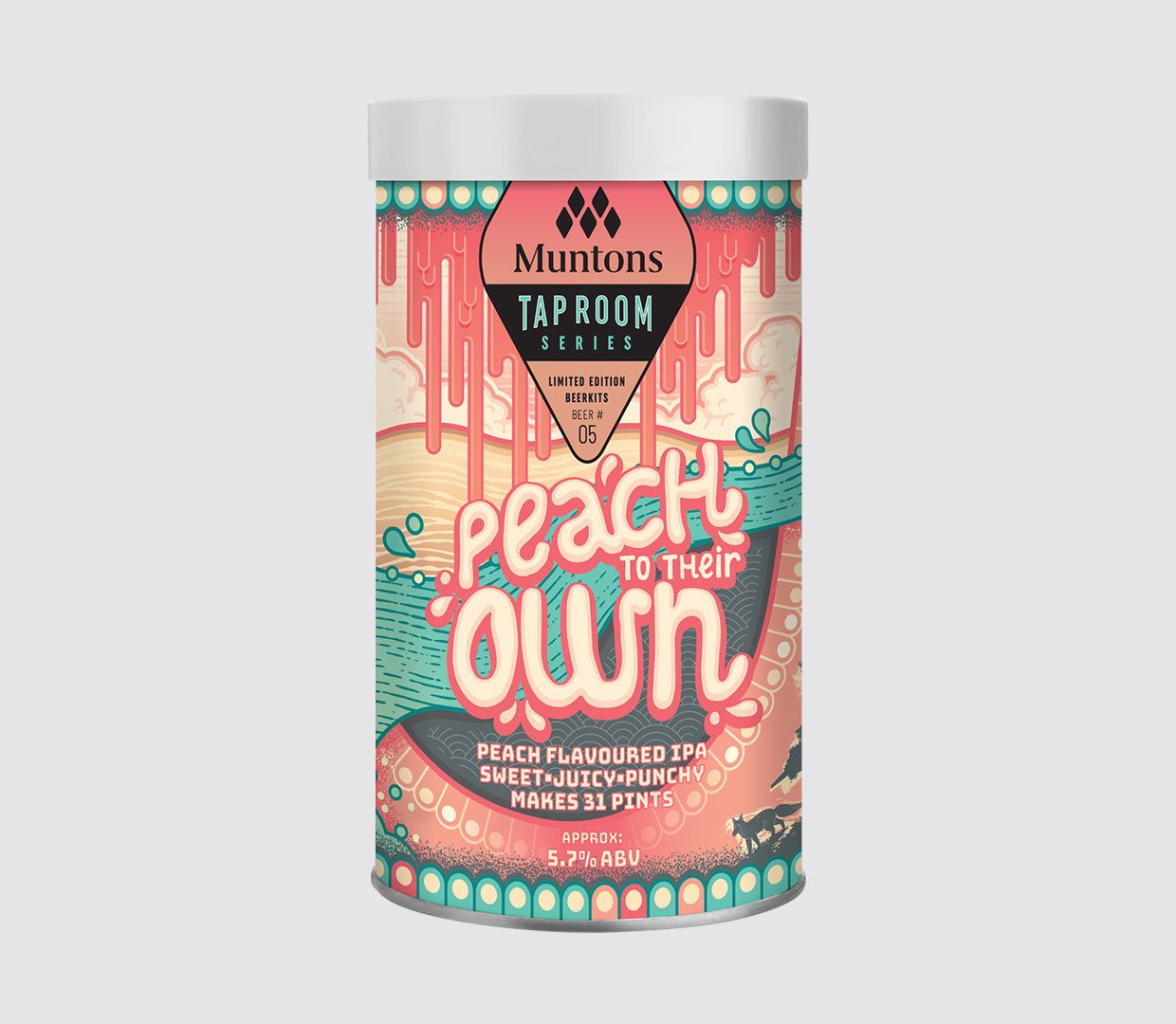 Muntons Taproom Series Peach To Their Own 1.5kg - All Things Fermented | Home Brew Supplies Shop Wellington Kapiti NZ