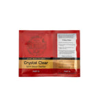 Red packaging of Crystal Clear Spirit Wash Clarifier with text on a white background