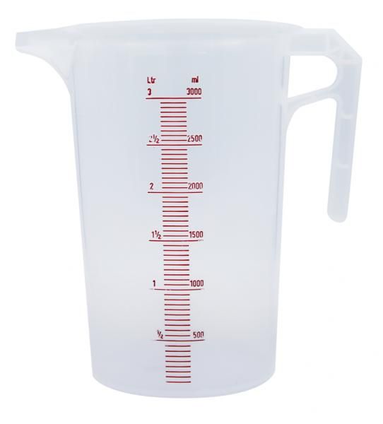 Plastic Measuring Jug - 3L  (NZ made) - All Things Fermented | Home Brew Supplies Shop Wellington Kapiti NZ