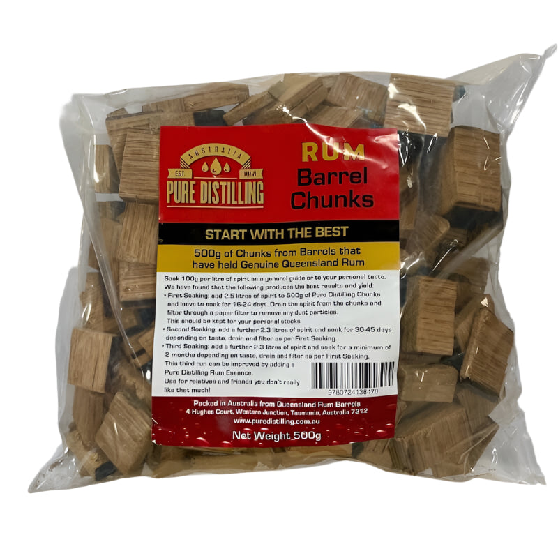 Pure Distilling Rum Barrel Chunks 500g