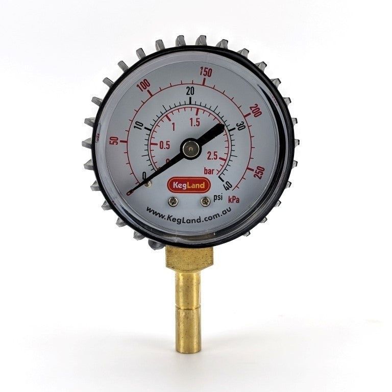 Push In Pressure Gauge - 8mm - All Things Fermented | Home Brew Supplies Shop Wellington Kapiti NZ