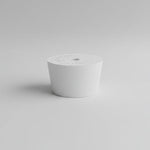 White rubber bung with hole