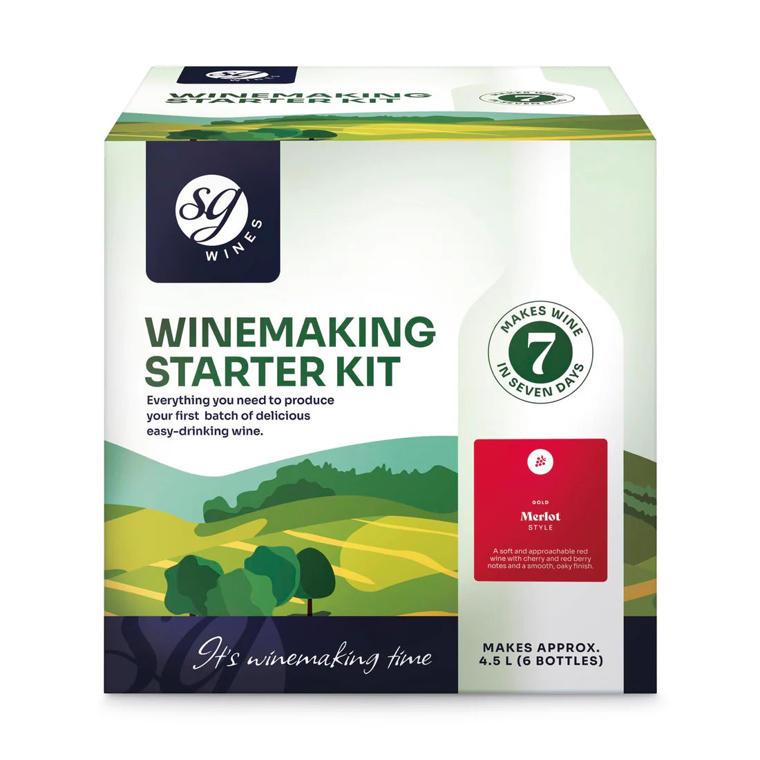 SG Wines Winemaking Starter Kit - 4.5L (6 Bottles) – Merlot