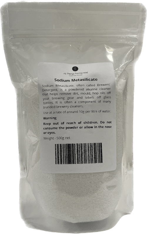 Sodium Metasilicate - 500g - All Things Fermented | Home Brew Supplies Shop Wellington Kapiti NZ