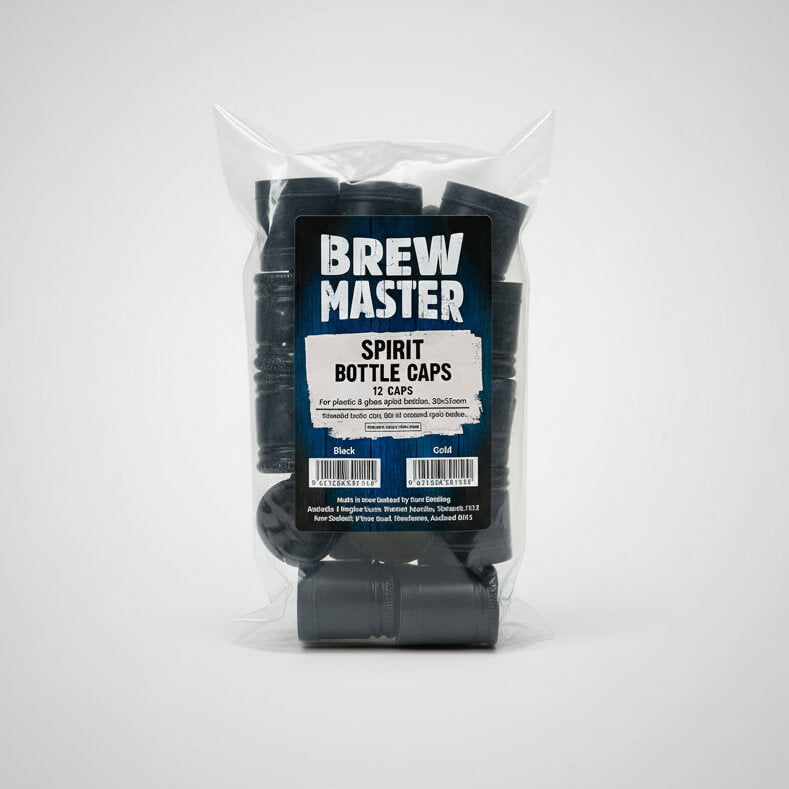 Pack of Brew Master Spirit Bottle Caps in clear packaging on a white background