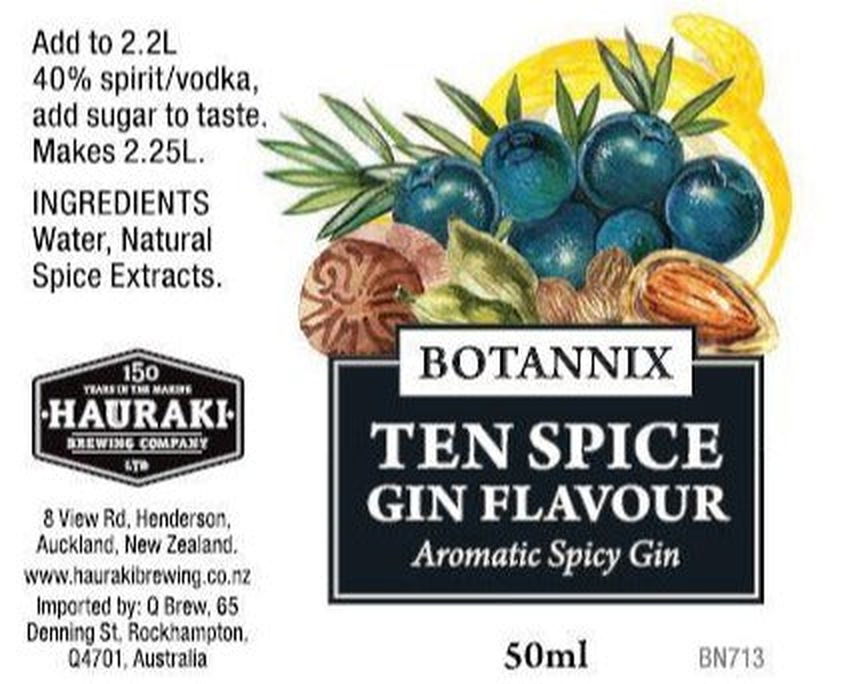 Spirits Unlimited Botannix Ten Spice Gin Flavour - 50ml - All Things Fermented | Home Brew Supplies Shop Wellington Kapiti NZ