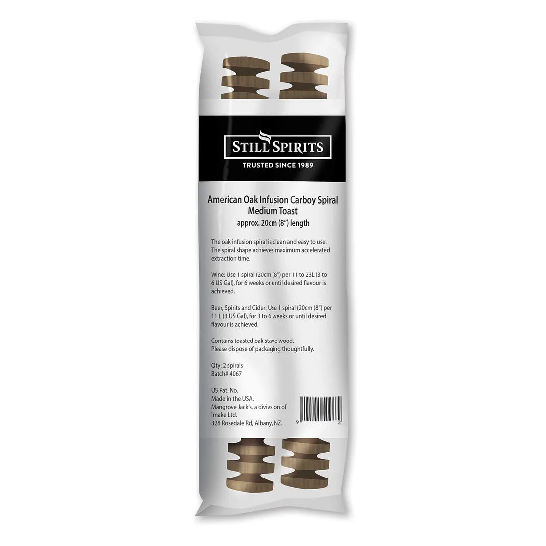 Still Spirits American Oak Carboy Spiral Medium Toast