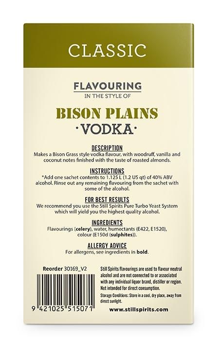 Still Spirits Classic Bison Plains Vodka Flavouring - All Things Fermented | Home Brew Supplies Shop Wellington Kapiti NZ
