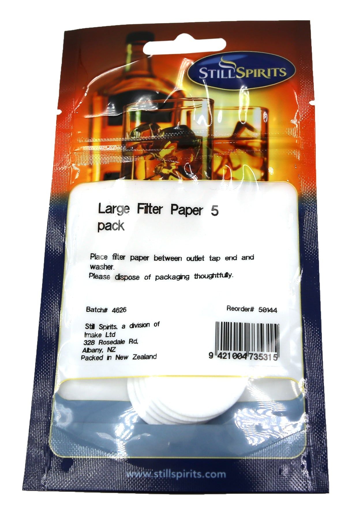 Still Spirits Large Filter Paper - 5 pack - All Things Fermented | Home Brew Supplies Shop Wellington Kapiti NZ