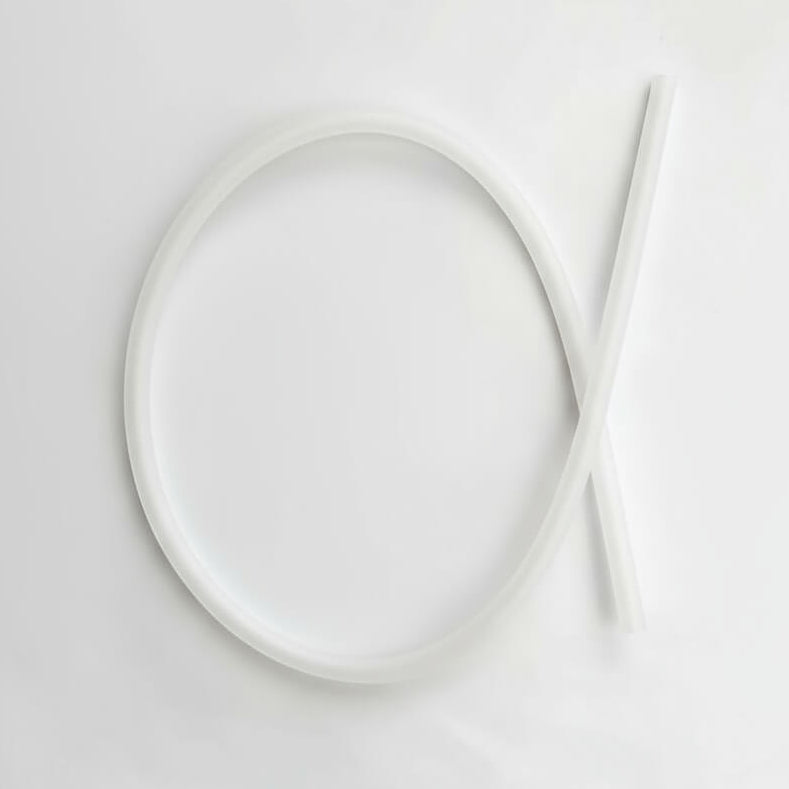 White cable on a light gray background