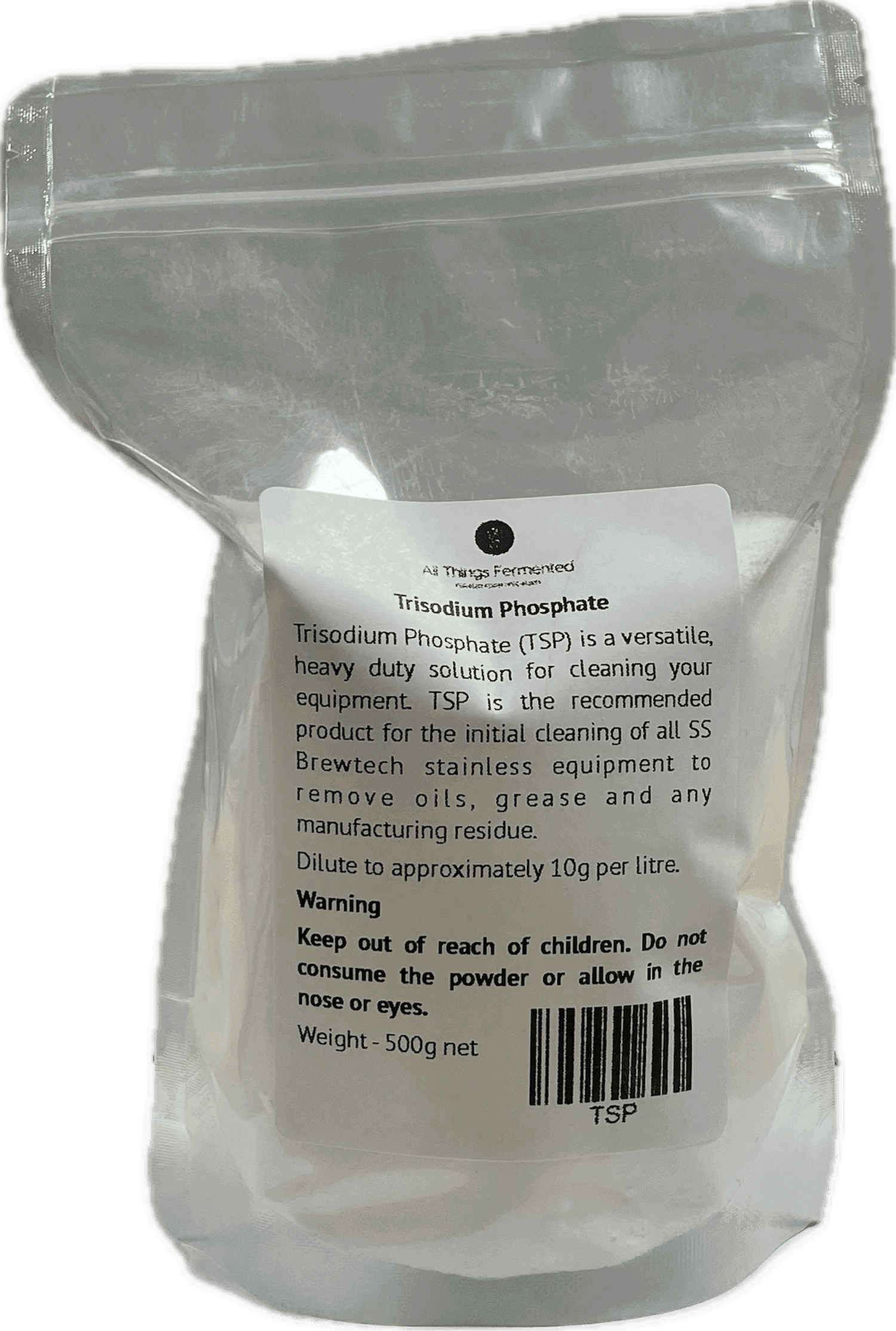 Trisodium Phosphate - 500g - All Things Fermented | Home Brew Supplies Shop Wellington Kapiti NZ