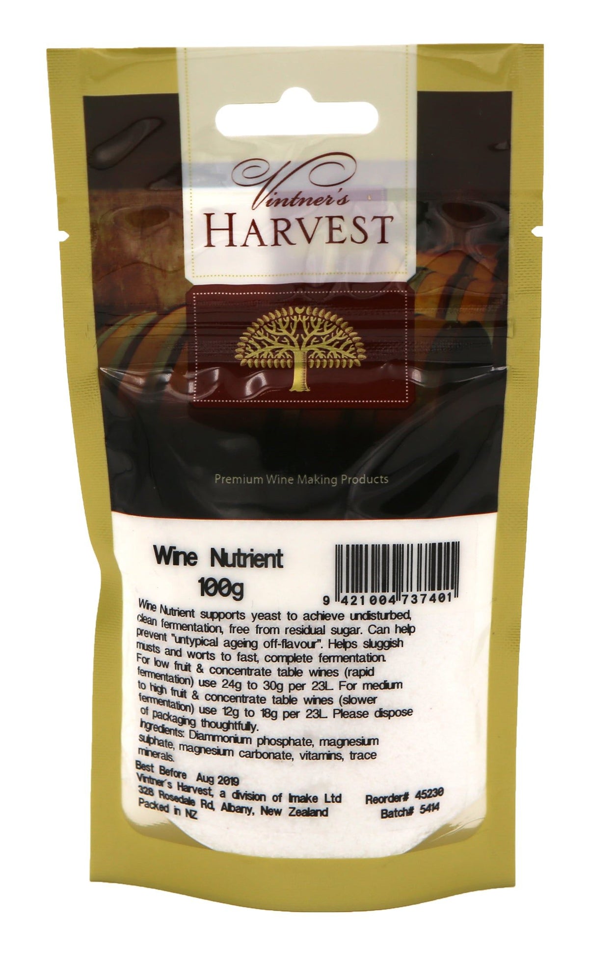 Vintner's Harvest Wine Nutrient 100g - All Things Fermented | Home Brew Supplies Shop Wellington Kapiti NZ