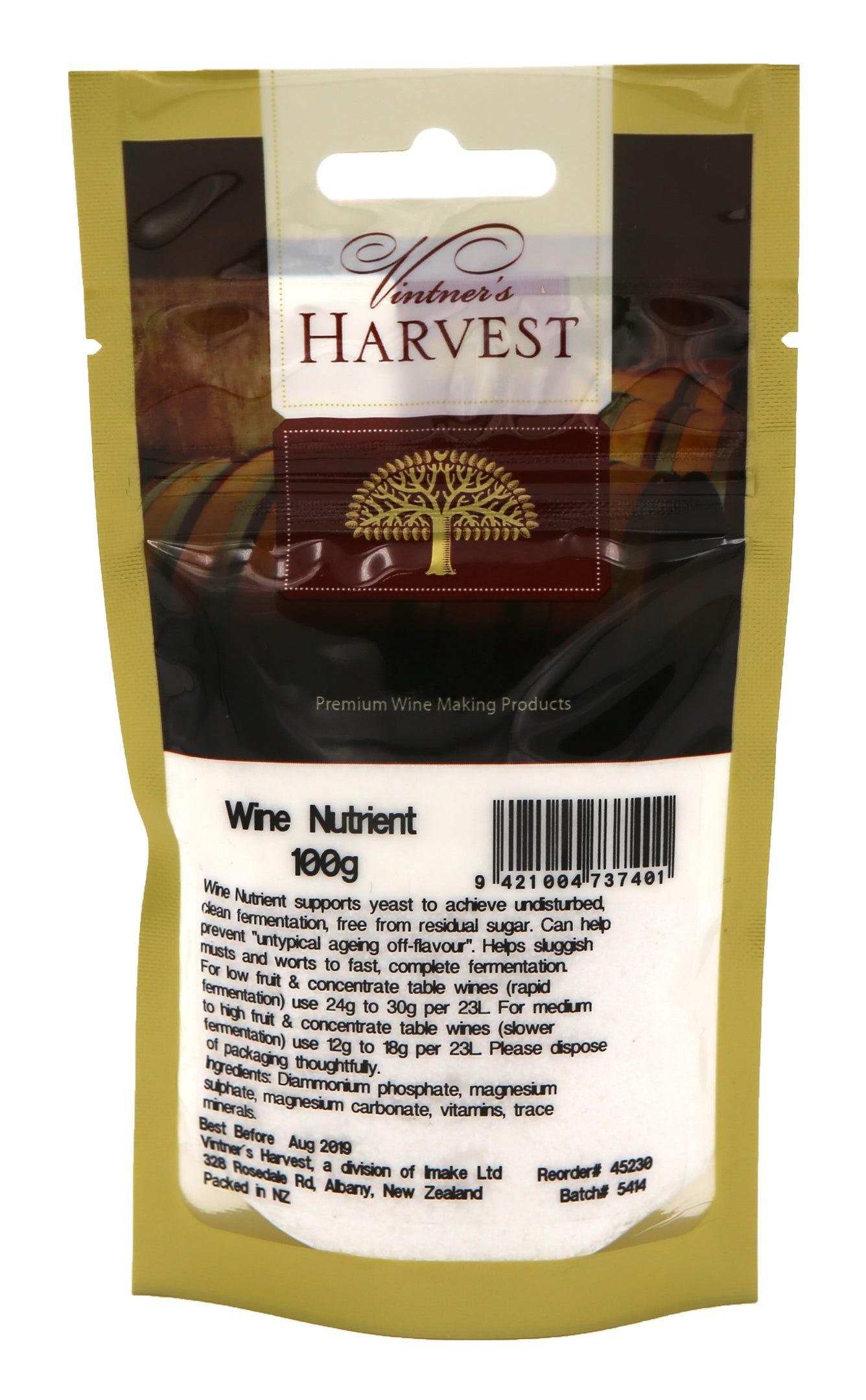 Vintner's Harvest Wine Nutrient 100g - All Things Fermented | Home Brew Supplies Shop Wellington Kapiti NZ