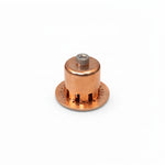 Copper metal bubble plate on a white background