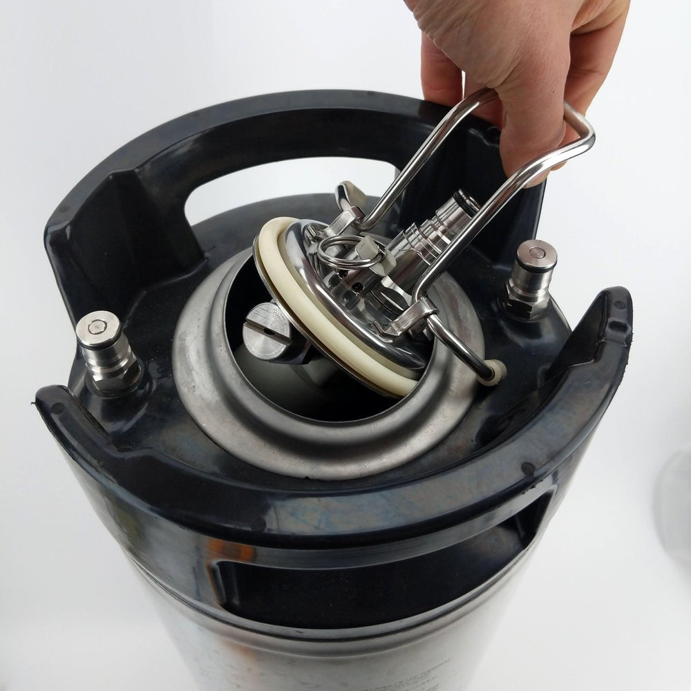 Keg Lid Carbonator Reactor - Carbonation Lid for Continuous Soda Water