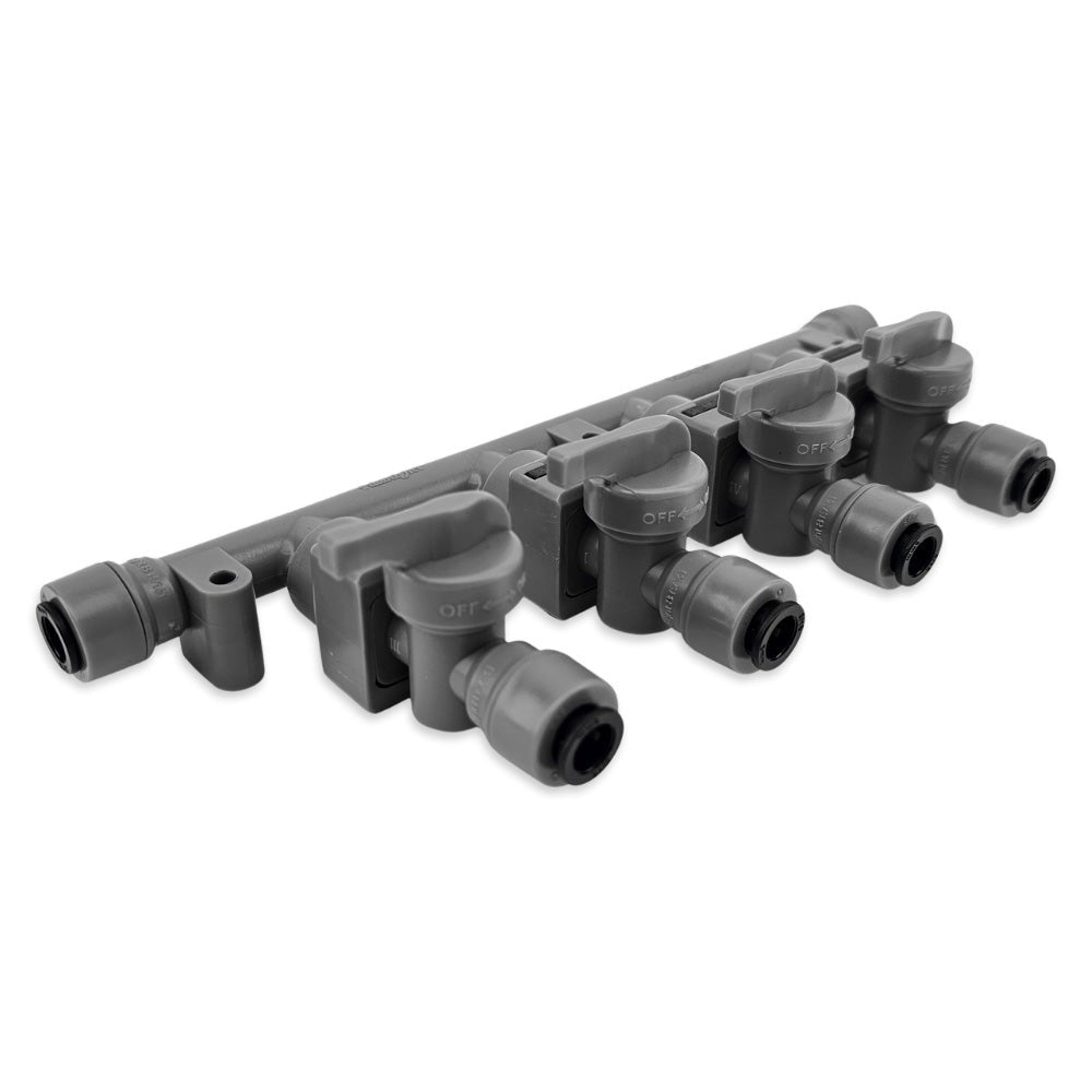 Duotight 8mm x 4-Way Manifold with Check & Isolation Valves