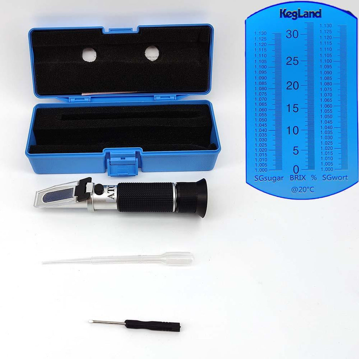Portable Refractometer ATC (Three Scale) Brix - SG Sugar - SG Wort - All Things Fermented | Home Brew Shop NZ | Supplies | Equipment