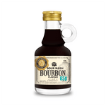 Small bottle of sour mash bourbon flavor on a white background