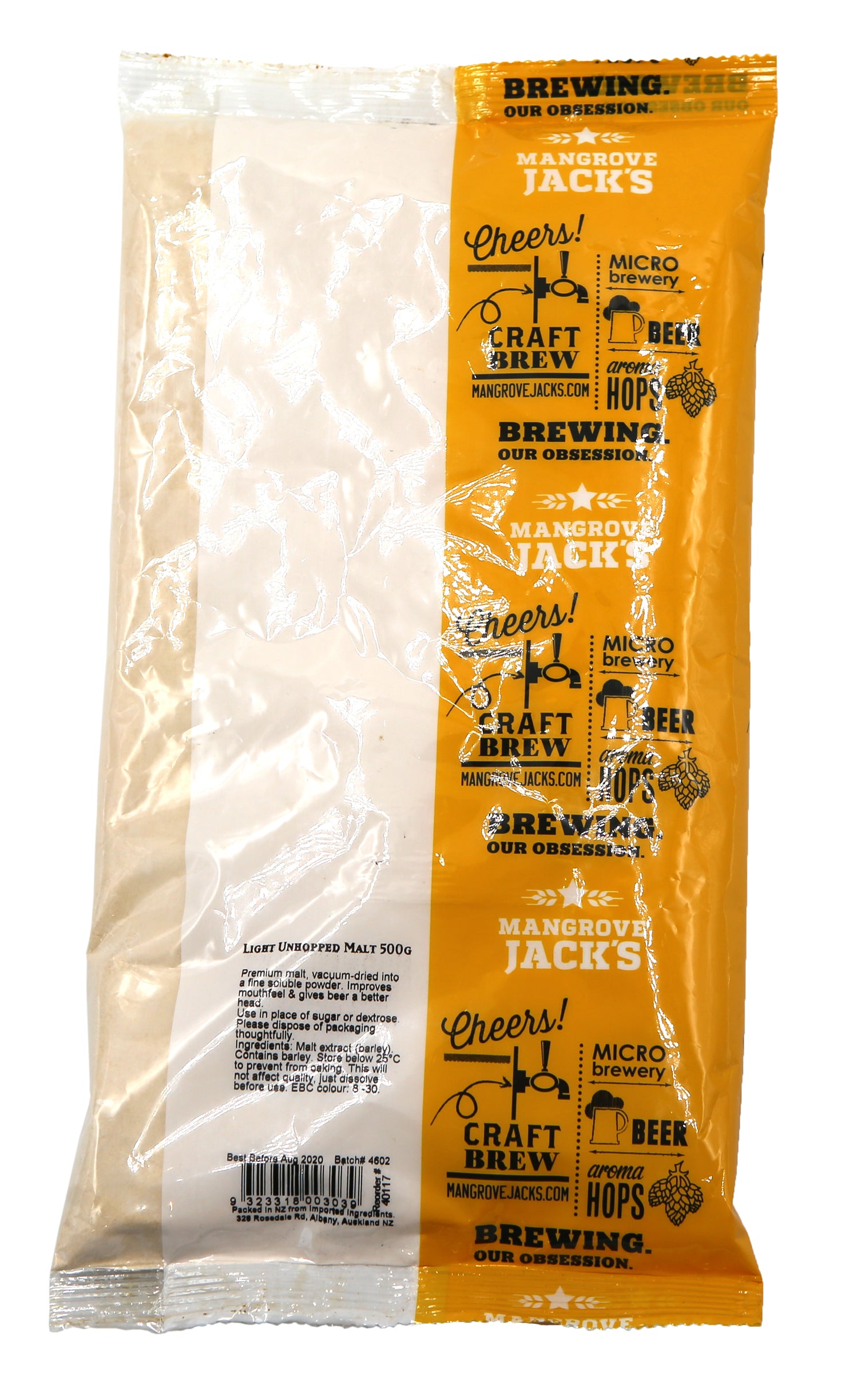 Mangrove Jacks Light Unhopped Spray Malt 500g - All Things Fermented | Home Brew Shop NZ | Supplies | Equipment