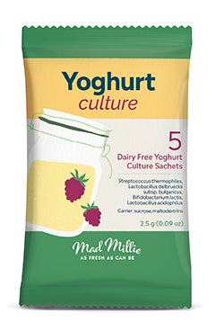 Mad Millie Dairy Free Yoghurt Culture Sachets x 5 - All Things Fermented | Home Brew Shop NZ | Supplies | Equipment