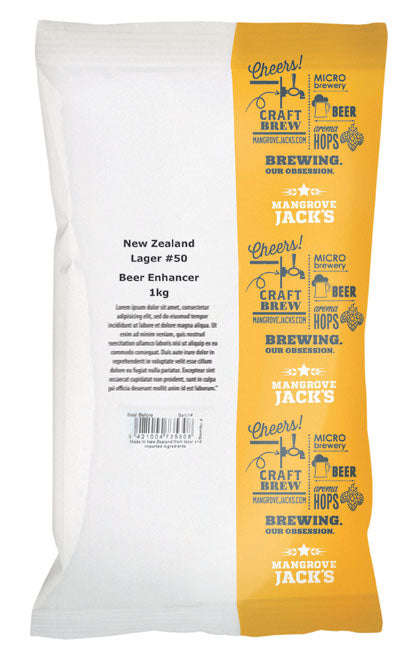 Mangrove Jack&#39;s Beer Enhancer New Zealand Lager No.50 1kg - All Things Fermented | Home Brew Shop NZ | Supplies | Equipment