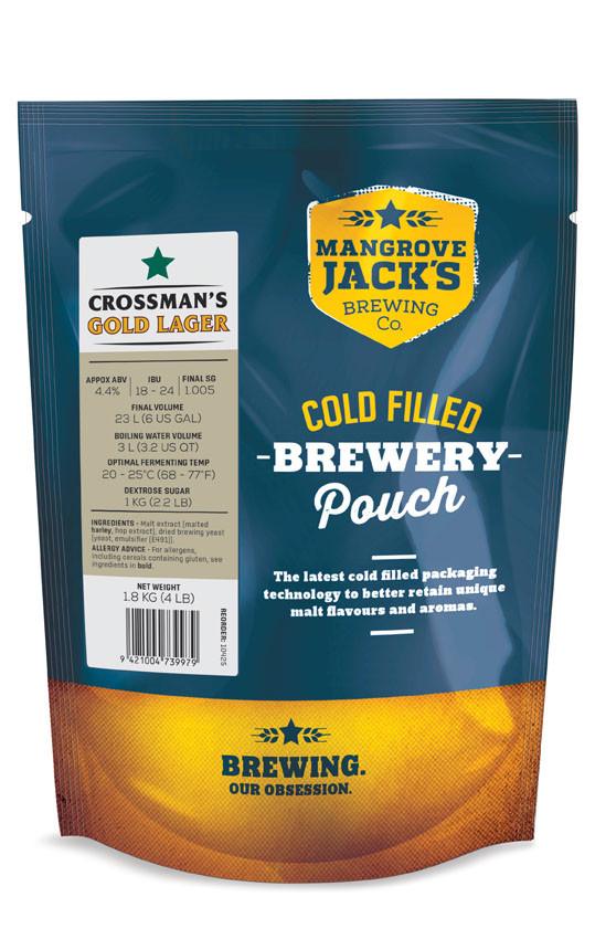 MJ Traditional Series Crossmans Gold Lager Pouch - 1.8kg - All Things Fermented | Home Brew Shop NZ | Supplies | Equipment