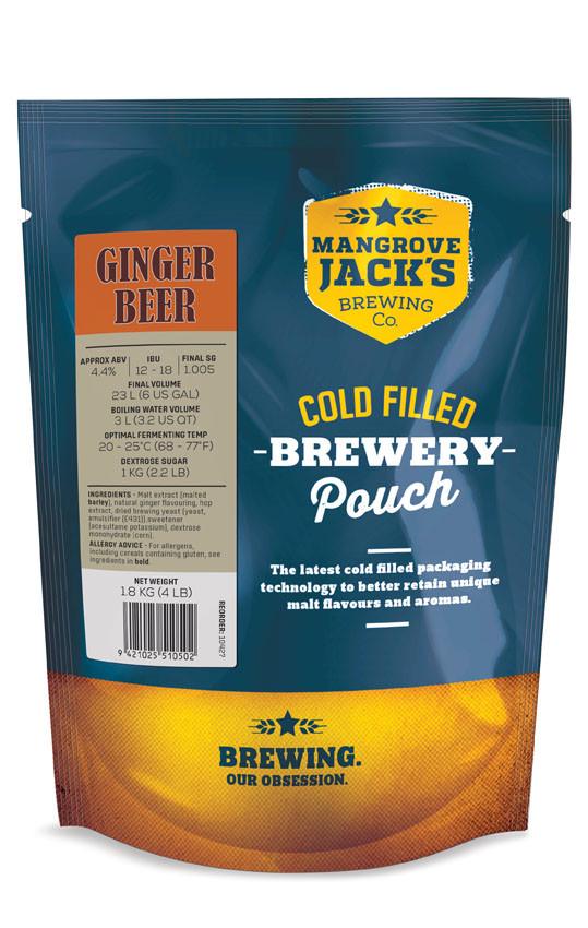 Mangrove Jack&#39;s Traditional Series Ginger Beer Pouch - 1.8kg - All Things Fermented | Home Brew Shop NZ | Supplies | Equipment