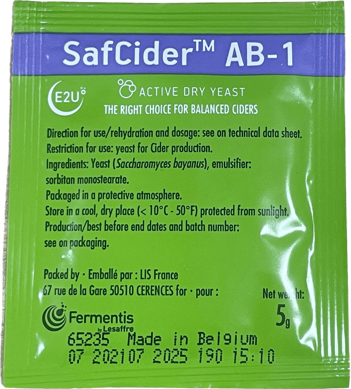 Safcider AB-1 (Balance) - All Things Fermented | Home Brew Shop NZ | Supplies | Equipment