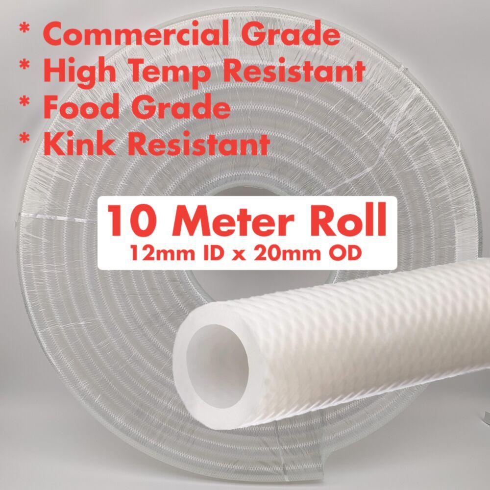 Silicone Hose - Braided Reinforced - 12mm ID x 20mm OD - All Things Fermented | Home Brew Shop NZ | Supplies | Equipment