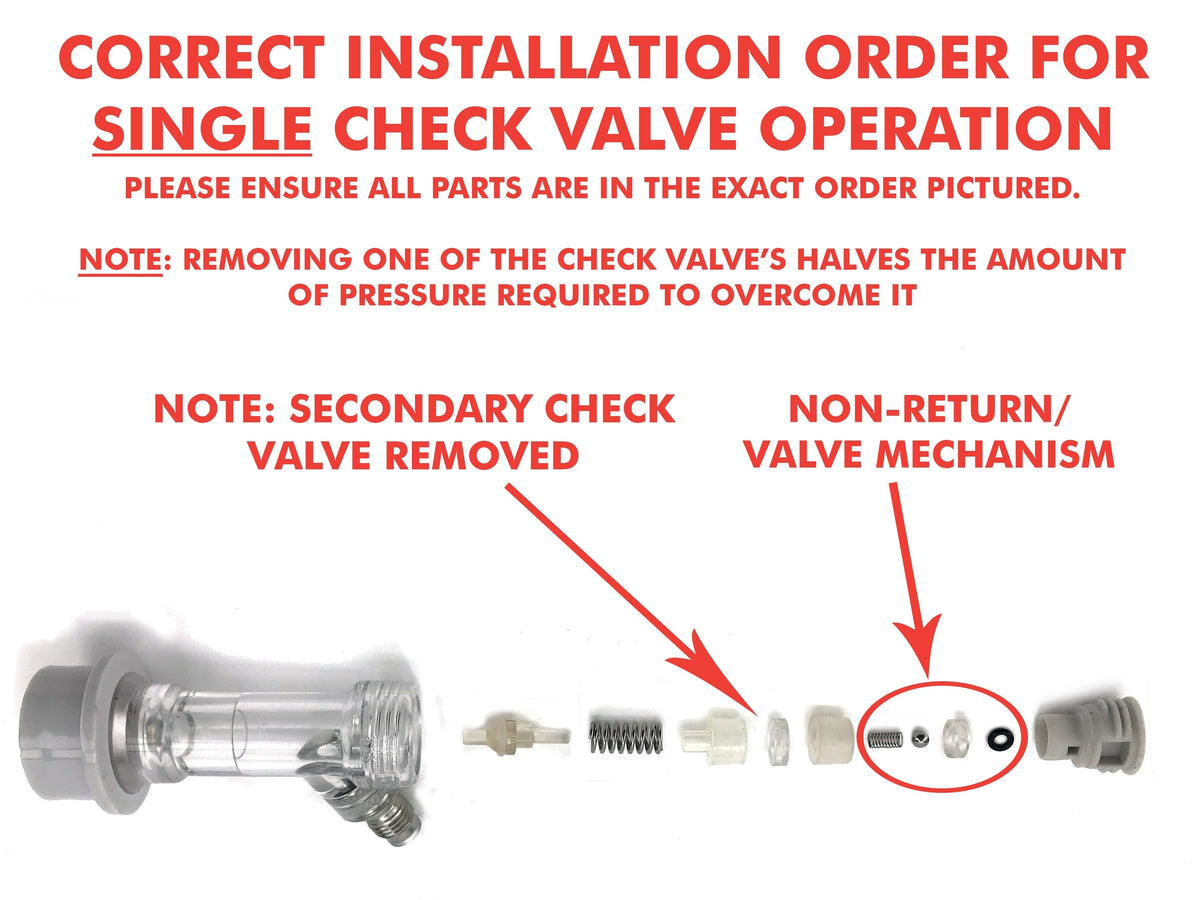 Ball Lock Gas Disconnect- MFL With Check Valve - All Things Fermented | Home Brew Shop NZ | Supplies | Equipment
